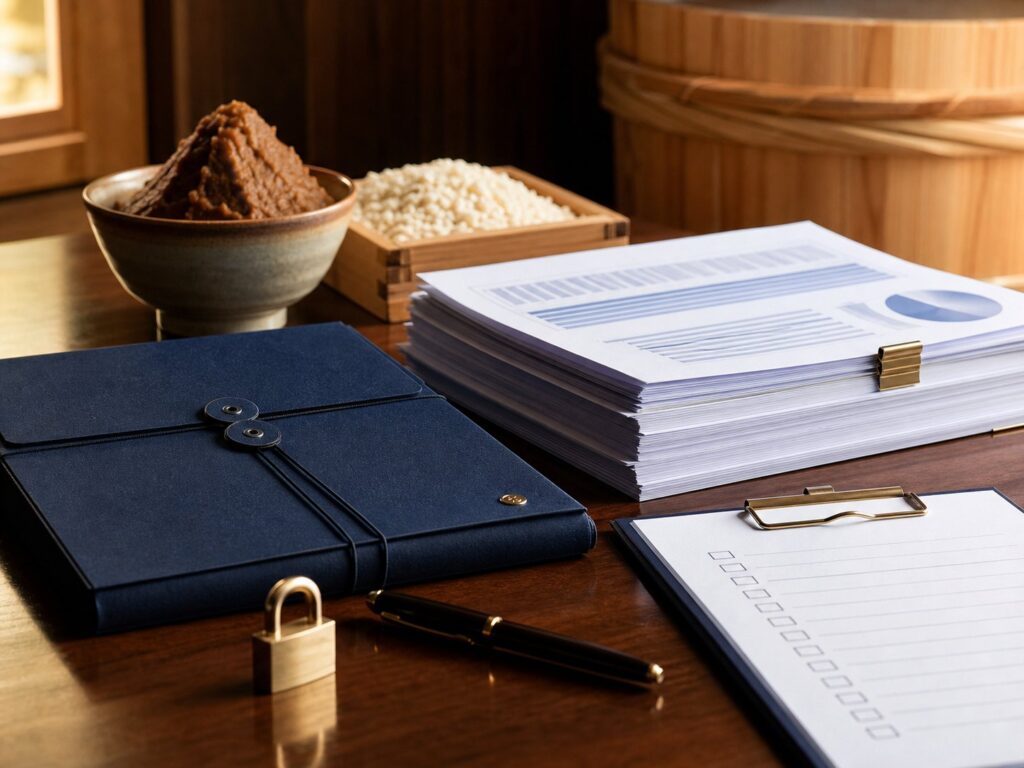 秘密保持に配慮して整理された味噌会社の譲渡準備資料